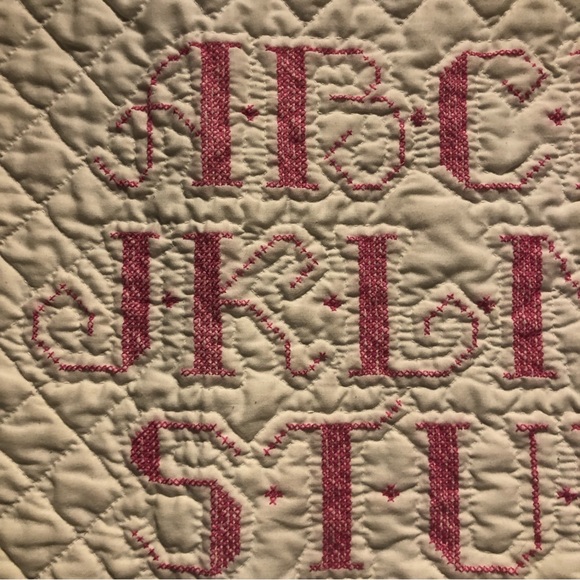 Handmade hand stitched baby blanket 41 x 41 - Picture 6 of 11